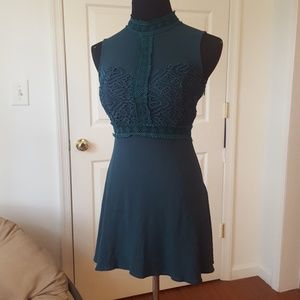Hunter Green Choker Dress